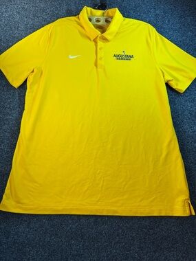 Nike Yellow Augustana Athletics Polo Shirt Men’s Size XL